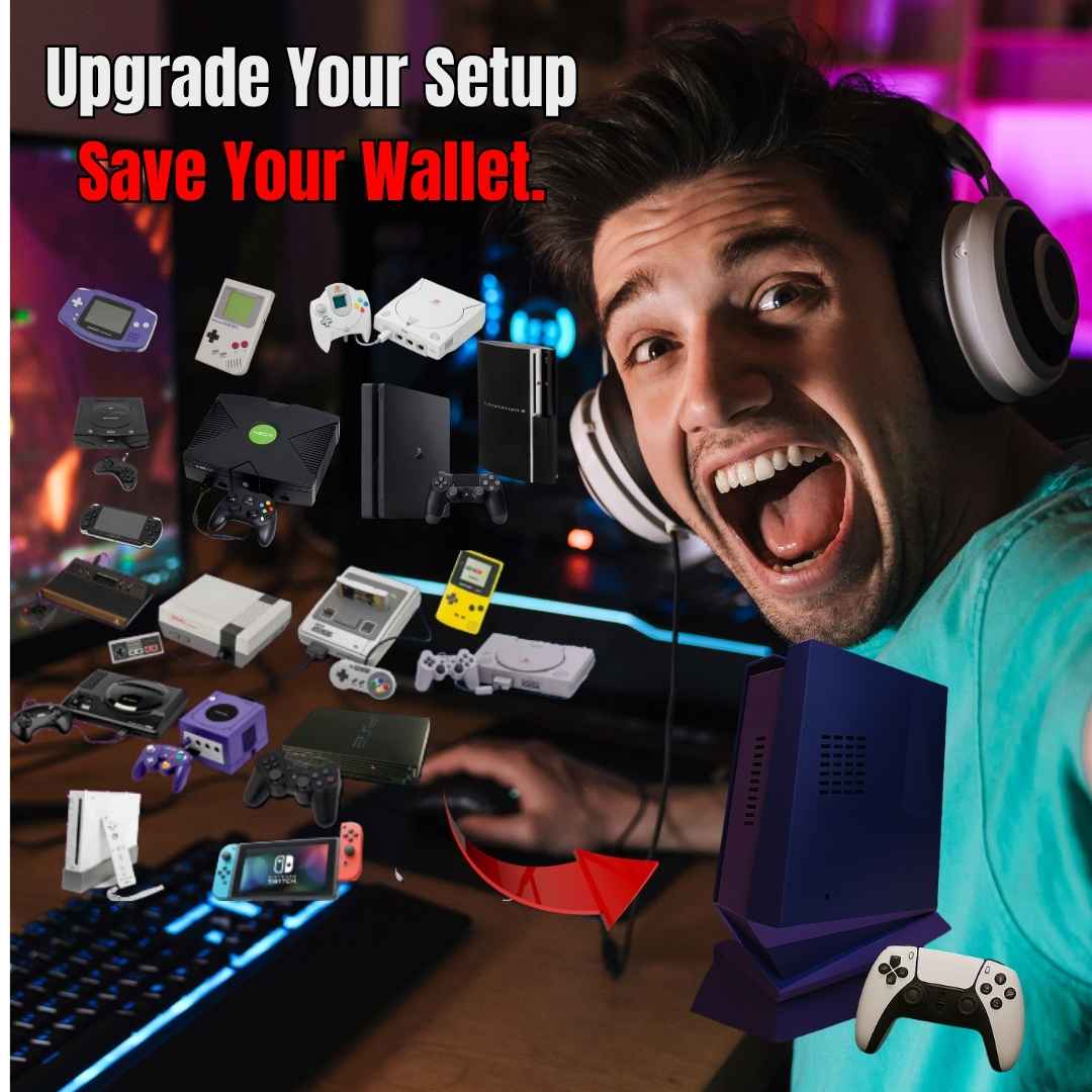 Play Every Console – PS4, Xbox 360, Switch, Xbox, PS3 & 80+ Gaming Systems of All Time with 100,000 Games in One – UltraBox™ Super Console